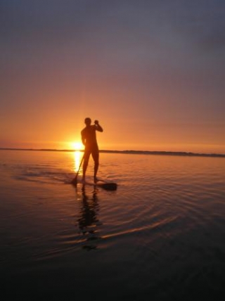 Paddle Surf coucher de soleil